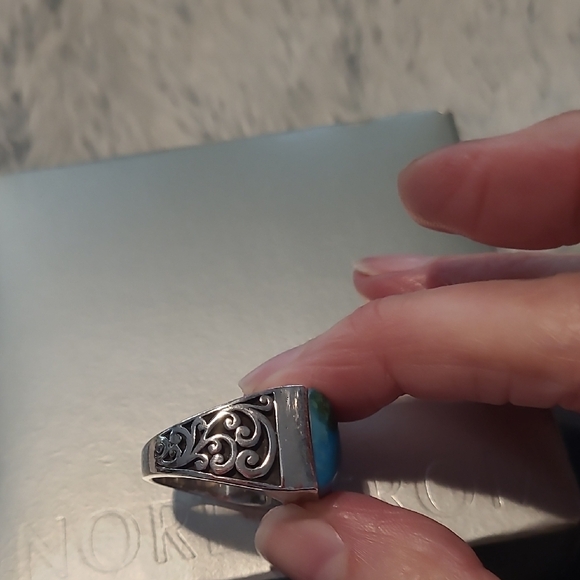 Lois Hill Rare Sterling and Turquoise Ring - Picture 2 of 10